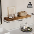 thumbnail image 3 of Set of 4 Floating Wall Shelves, 15.8-Inch Brown Wall Mounted Shelves with Hidden Brackets, Rustic Storage and Display Shelves for Bathroom, Bedroom, Living Room, Kitchen and Office, 3 of 7