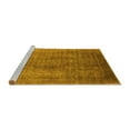 thumbnail image 2 of Ahgly Company Machine Washable Indoor Round Oriental Yellow Industrial Area Rugs, 3' Round, 2 of 4