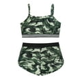 thumbnail image 4 of YEAHDOR Kids Girls Two Piece Dance Outfit Set Crop Top with Shorts Fitness Workout Athletic Set, 4 of 7