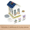 thumbnail image 6 of Fisher-Price Preschool Toy Wooden on-the-Go Play House Dollhouse for Children Ages 3+ Years, 6 of 7