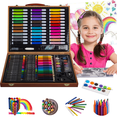 thumbnail image 3 of KINSPORY 150PC Drawing Coloring Art Set with Deluxe Wood Case, Creative Supplies Gift for Artists Beginners Teens Kids Boys Girls (Brown), 3 of 7