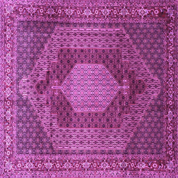 Ahgly Company Indoor Square Persian Purple Traditional Area Rugs, 5' Square