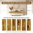 thumbnail image 7 of Resenkos 60" Rustic Fireplace Mantel, Handcrafted Wood Floating Shelf with Invisible Brackets, Wall Mounted for Living Room Decor, Natural Wood and Caramel, 7 of 7