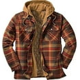 thumbnail image 2 of Lined Shacket Jacket For Men,flannel Hoodie Quilted Mens Shackets Long Cute Fall Shirts Plus Size Plaid Jacket, 2 of 4