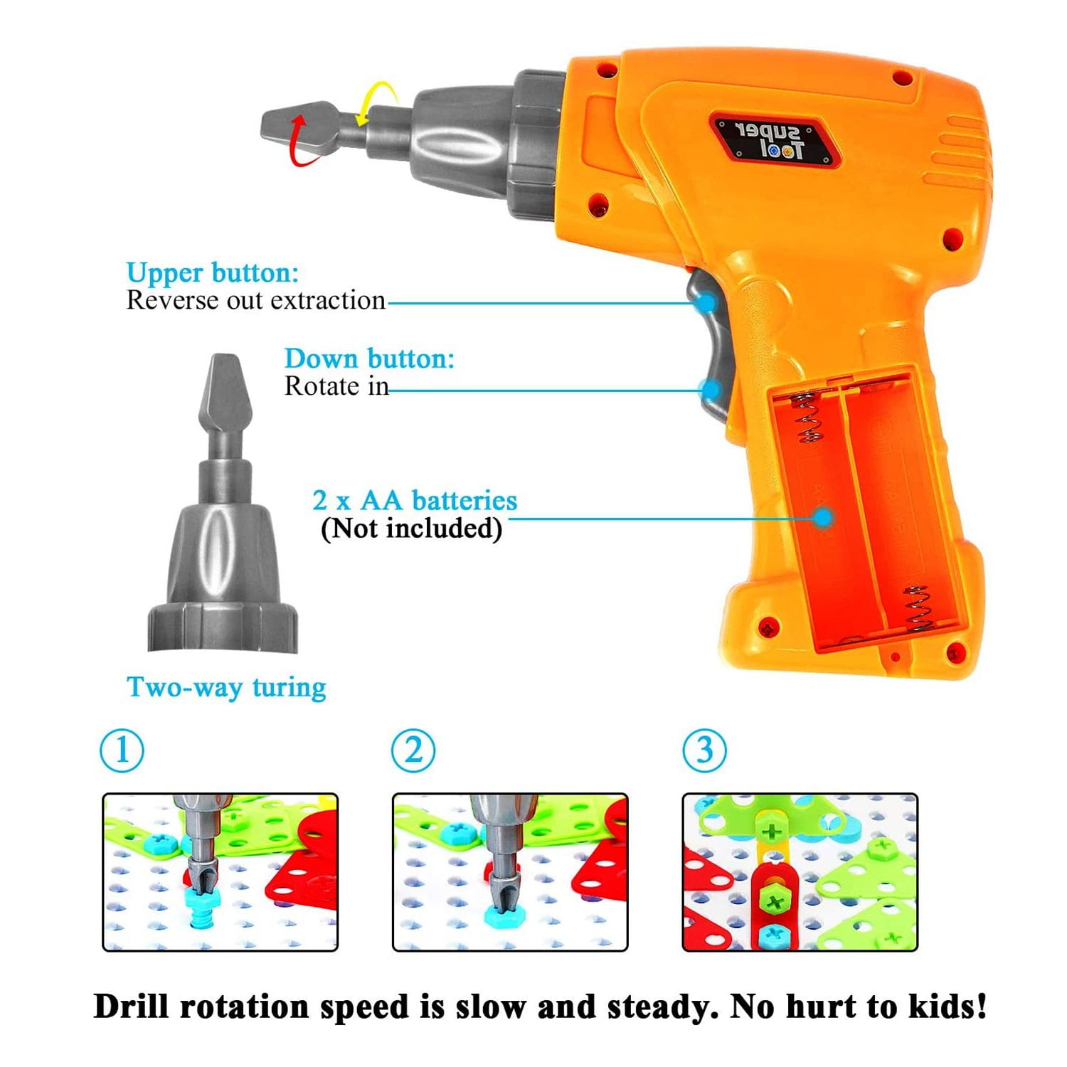 Children Toys for Boys Pretend Play Tool Set Screwdriver Drills Puzzle  Montessori Game Furadeira Fingir Jogar Building Toy Gift