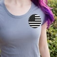 thumbnail image 2 of Subdued American USA Flag Black White Military Tactical Pinback Button Pin, 2 of 4