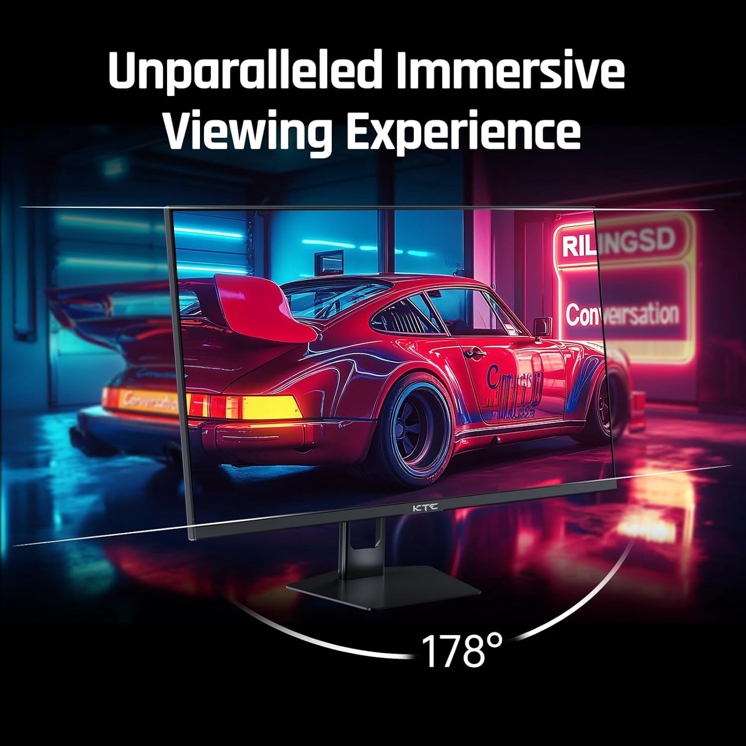 KTC 27 Inch 280Hz / 240Hz Gaming Monitor 1ms GTG 350nits Fast VA 1080P, Tilt, 126% sRGB, Adaptive Sync, 4000:1 Contrast Ratio, HDR, DisplayPort 1.4 / HDMI 2.0, VESA