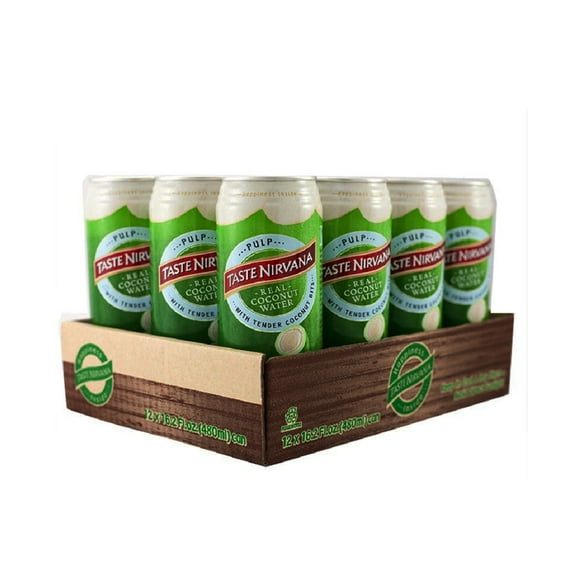 Taste Nirvana Coconut Water With Pulp, 16.2 oz (Pack of 12)