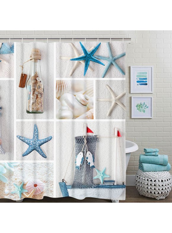 Beach Shower Curtains in Shower Curtains