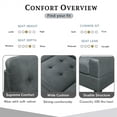 thumbnail image 6 of L-Shaped Sectional Sofa Couch with Reversible Chaise Lounge, Convertible Sleeper Bed Oversize Sofa Bed with Storage Ottoman & Cup Holders, Reversible Upholstered Couch for Dorm Apartment, Gray, 6 of 7