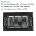 thumbnail image 4 of Brush Wall Plate Decoration Wall Panel Single Gang 114mmx70mm Black 2 Pcs, 4 of 4