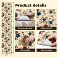 thumbnail image 5 of Peel and Stick Wallpaper 23.6in x 9.8ft Floral Red Blue Beige Blooms Cream Contact Paper Vinyl Waterproof Self Adhesive Wall Paper for Bedroom Shelf Cabinet Renter Friendly, 5 of 8