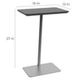 thumbnail image 4 of Willow Lounge Lobby Reception Waiting Personal Table / Silver Steel / Gray, 4 of 5