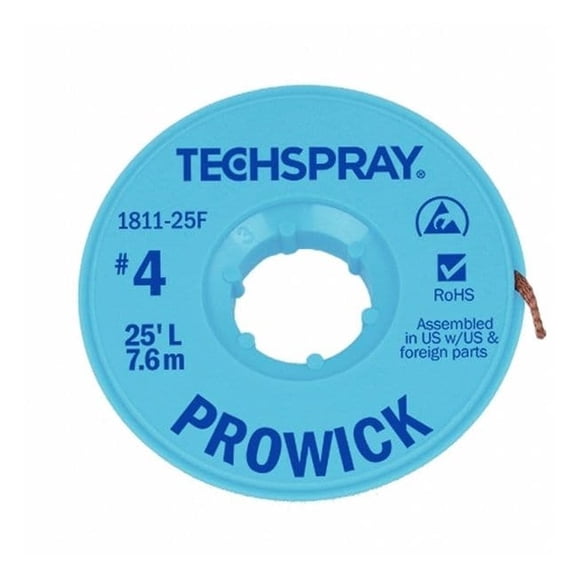Techspray Pro Wick Blue No 4 Braid - AS 1811-10F