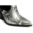 thumbnail image 5 of Ferwind Women's Cowboy Tall Boots Animal Print Layered High Heels Adult Black/White  8, 5 of 9
