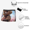 thumbnail image 3 of Susaid Romantic Floral Bear Print Men's Mesh Boxer Briefs Cooling Breathable Sports Underwear Wide Waistband Boxer Briefs W/Fly-Medium, 3 of 5