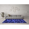 thumbnail image 3 of Ahgly Company Machine Washable Indoor Square Abstract Blue Modern Area Rugs, 4' Square, 3 of 4