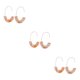thumbnail image 4 of Sonducket 1 par de aretes de estilo simple en forma de U con estampado de leopardo geométrico para la oreja, regalos de fiesta para niñas adolescentes, Type1 NO1 Sonducket CBP234400, 4 of 6