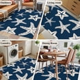 thumbnail image 6 of Starfish Washable Area Rug 4 x 6 ft Summer Beach Nautical Ocean Sea Star Marine Life Navy Blue, Soft Non Slip Rugs Stain Repellent Indoor Felt Carpet for Living Dining Room Bedroom Home Office, 6 of 9