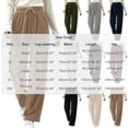 thumbnail image 3 of Horkkom Corduroy Pants Women Straight Leg Elastic Waist Drawstring Pants Adjustable Soft Comfy Pants with Pockets, S-2XL, 3 of 8
