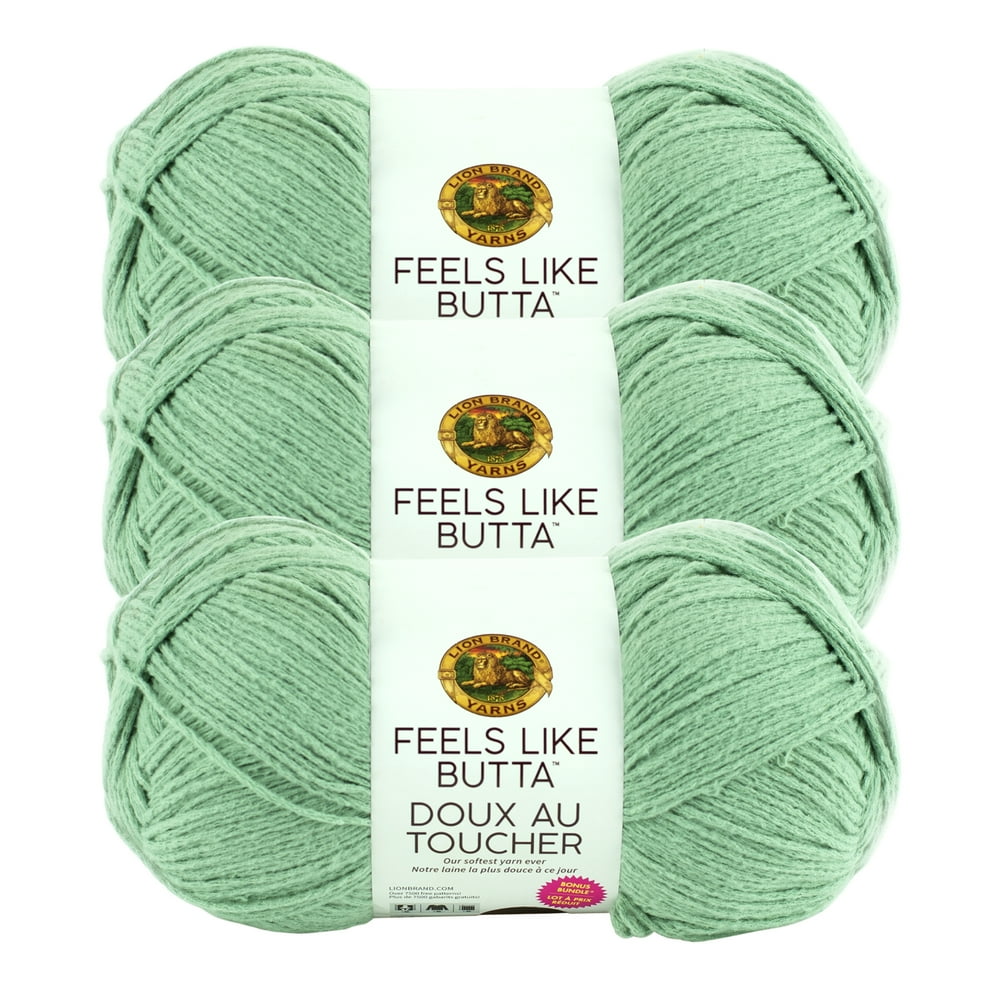 Lion Brand Yarn Feels Like Butta Bonus Bundle Sage Super Soft Baby