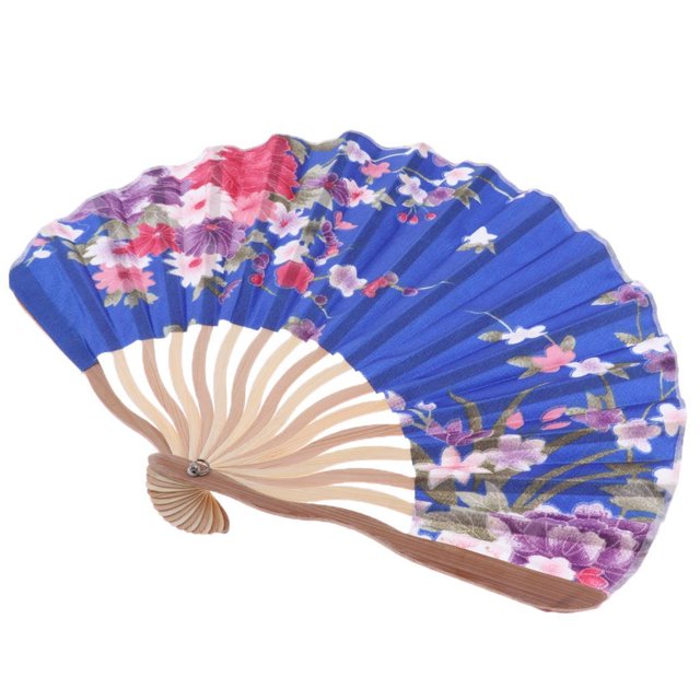 de mano plegable con estampado , de estilo japonés, accesorios para fotos, disfraces, accesorios 1 号 Macarena Abanico floral de mano