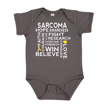 

Inktastic Bone Cancer Sarcoma Ribbon Awareness Gift Baby Boy or Baby Girl Bodysuit
