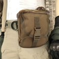 thumbnail image 2 of Bolsa Molle antidesgaste con bolsillos tácticos para deportes al aire libre, riñonera de nailon para hombre (caqui), 2 of 8