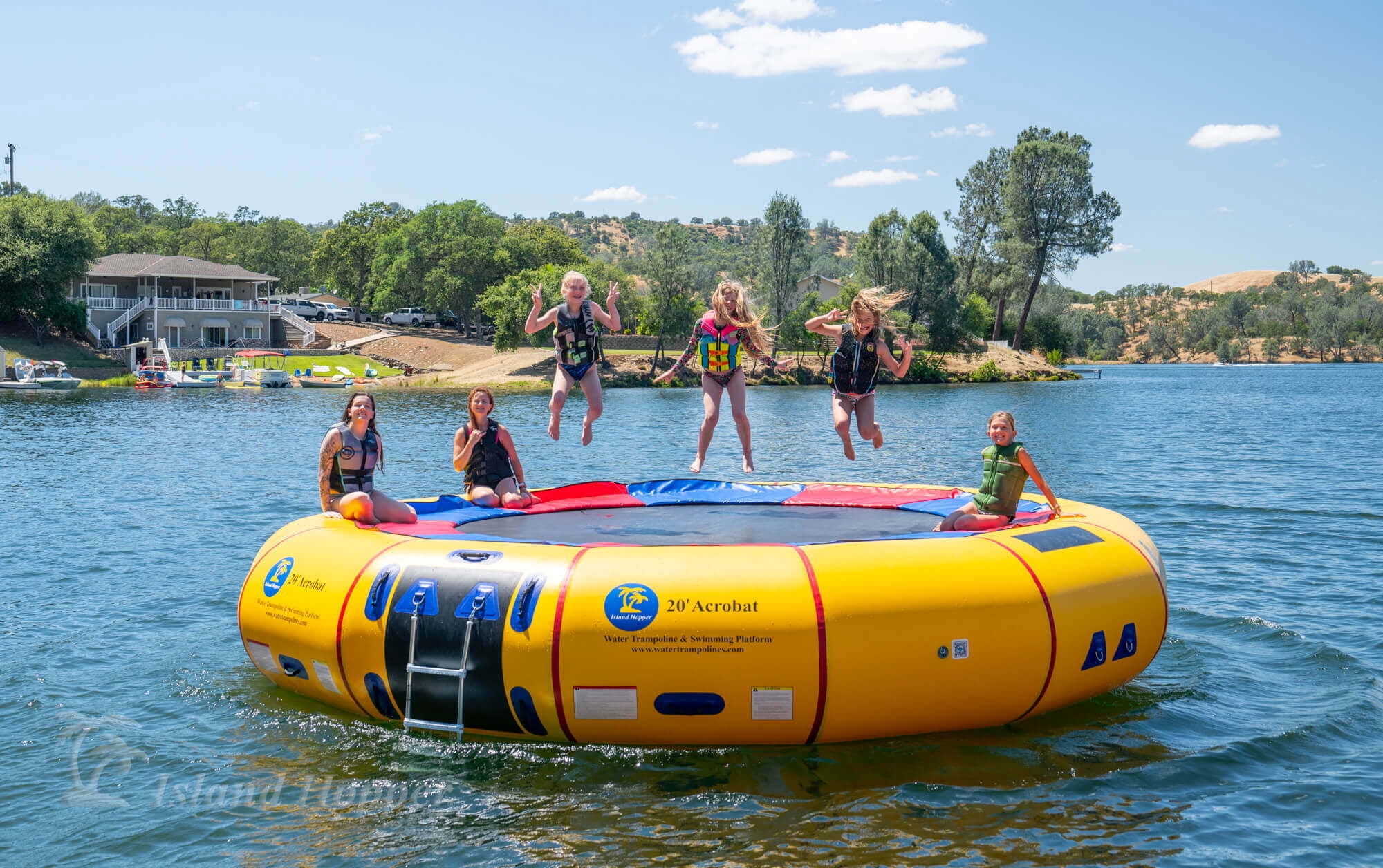 20 Foot Island Hopper Acrobat Water Trampoline