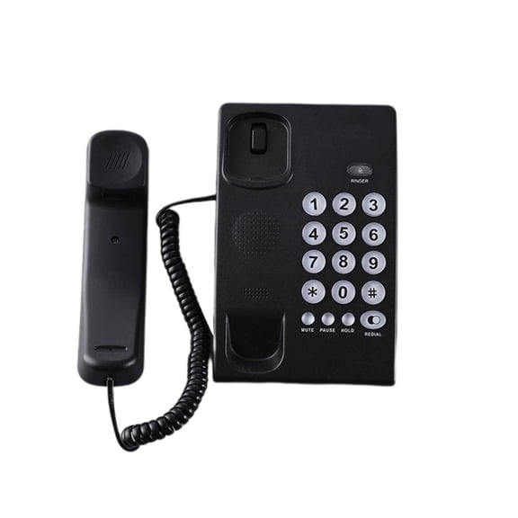 WE-POLUJ Corded Landline Telephone Desk House Phone with Large Buttons Home Phone Corded Telephone for Home Office Hotel Bathroom