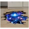 thumbnail image 1 of Jinsinto 1pc Blue Cosmic Galaxy Removable PVC 3D Wall Sticker Wall Decal, 1 of 5