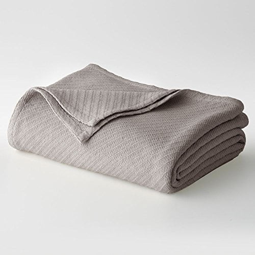 Full Queen 90x90 Charcoal,Snuggle Super Soft Blanket,Breathable Cozy Cotton Blankets,Light Thermal Blanket,Soft Blanket THE BEER VALLEY Farmhouse Cotton Thermal Blanket in Twill Weave