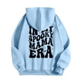 thumbnail image 4 of WEAIXIMIUNG Sweat à Capuche Rayé pour Femmes Grande Taille Manches Longues Imprimé Graphique avec Cordon de Serrage, 4 of 6