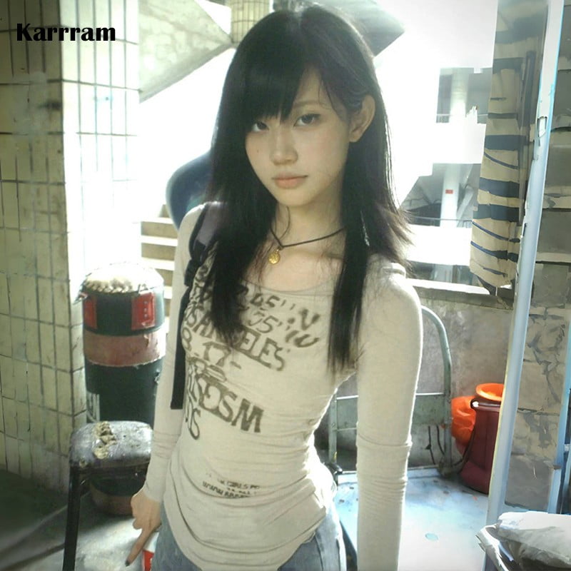 00s Japanese label wide arm l/s top 00s japanese label long sleeve