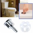 thumbnail image 2 of Botón de doble descarga, botón redondo, accesorios cromados ABS, repuesto de inodoro para cuarto de ducha, baño, 2 of 5