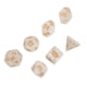 thumbnail image 2 of Juego de 7 piezas de dados de juego de mesa de varios lados con rayas de perlas duraderas de material acrílico ecológico para ocio familiar (rayas de perlas blancas), 2 of 7