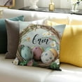 thumbnail image 3 of ZFLMY Home Decor Throw Pillows Cover Easter Eggs Flowers Style for Home Sofa Couch 1-5 cm Deviation Linen Pillowcase Set of 1 18x18in, 3 of 5