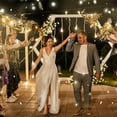 thumbnail image 5 of NOGIS 20 Pcs Wedding Fairy Wands with LED Foil Tinsel Ribbon Stick Wands Tinsel Party Streamers with Bell Glittery Bridal Wedding Send Off Ideas Activities Holiday Celebration (Champagne), 5 of 6