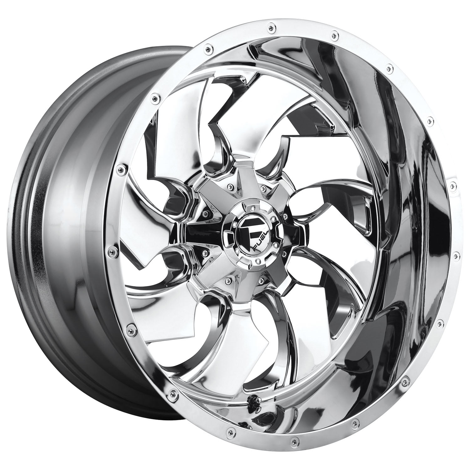 Fuel cleaver 22x12 6x135/6x139.7 44et 106.10mm chrome plated wheel