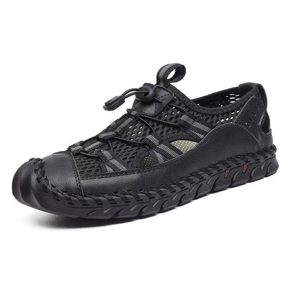 Men's Sandals Fashion Outdoor Sports Sandals Casual Breathable Leather Sandals Beach Shoes