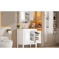 thumbnail image 6 of 30" Bathroom Vanity & Mirror Medicine Cabinet , Modern Furniture Piece, Ceramic Sink, Soft-close, White With Cabinet, Storage Solution Package, Rust- Option,, 6 of 7