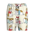 thumbnail image 3 of Picia Cute Bull Dog Pajama Shorts for Men, Men's Pajama Bottoms, Sleepwear,Short Pajama Pants-Small, 3 of 9