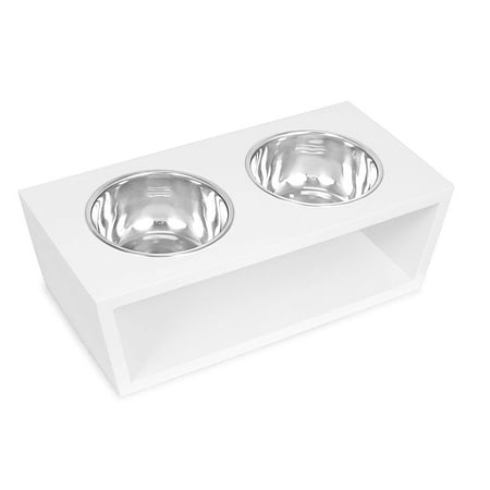 UPC: 0667031413652 | Internet s Best Modern Elevated Pet Feeder – 2 Medium Dog Bowls