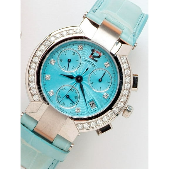 Concord La Scala Chronograph with Diamond Markers and Diamond Bezel
