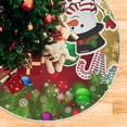 thumbnail image 5 of FMSHPON Snowflake Santa Xmas Tree Xmas Christmas Tree Skirt Stand Mat for Holiday Party Decoration Indoor Outdoor 48 inches, 5 of 6