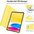 thumbnail image 4 of KOMI for iPad 10th Generation Case 2022 with Pencil Holder, iPad 10.9 Inch Case [Support Touch ID] Flexible TPU Back Shell Smart Trifold Stand Protective Cover, Auto Wake/Sleep, 4 of 5