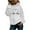 White, variant on Fesfesfes Fall Winter Hooded Ladies Long-Sleeved Pullover Print Round Neck Hooded Sweatshirt Plus Size $10