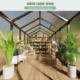 thumbnail image 4 of EastVita 6 x 10 FT Greenhouse Greenhouses for Outside Polycarbonate Greenhouse with Aluminum Frame Lockable Door and Ajustable Roof Vent for Backyard Green Houses for Outside Garden Backyard Patio, 4 of 7