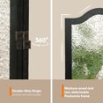 thumbnail image 4 of Jostyle 4 Panel Acrylic Room Divider Privacy Screen Translucent Folding Partition with Paulownia Wood Frame Black, Shatterproof & Space-Saving for Living Room, Bedroom, Office, 4 of 9
