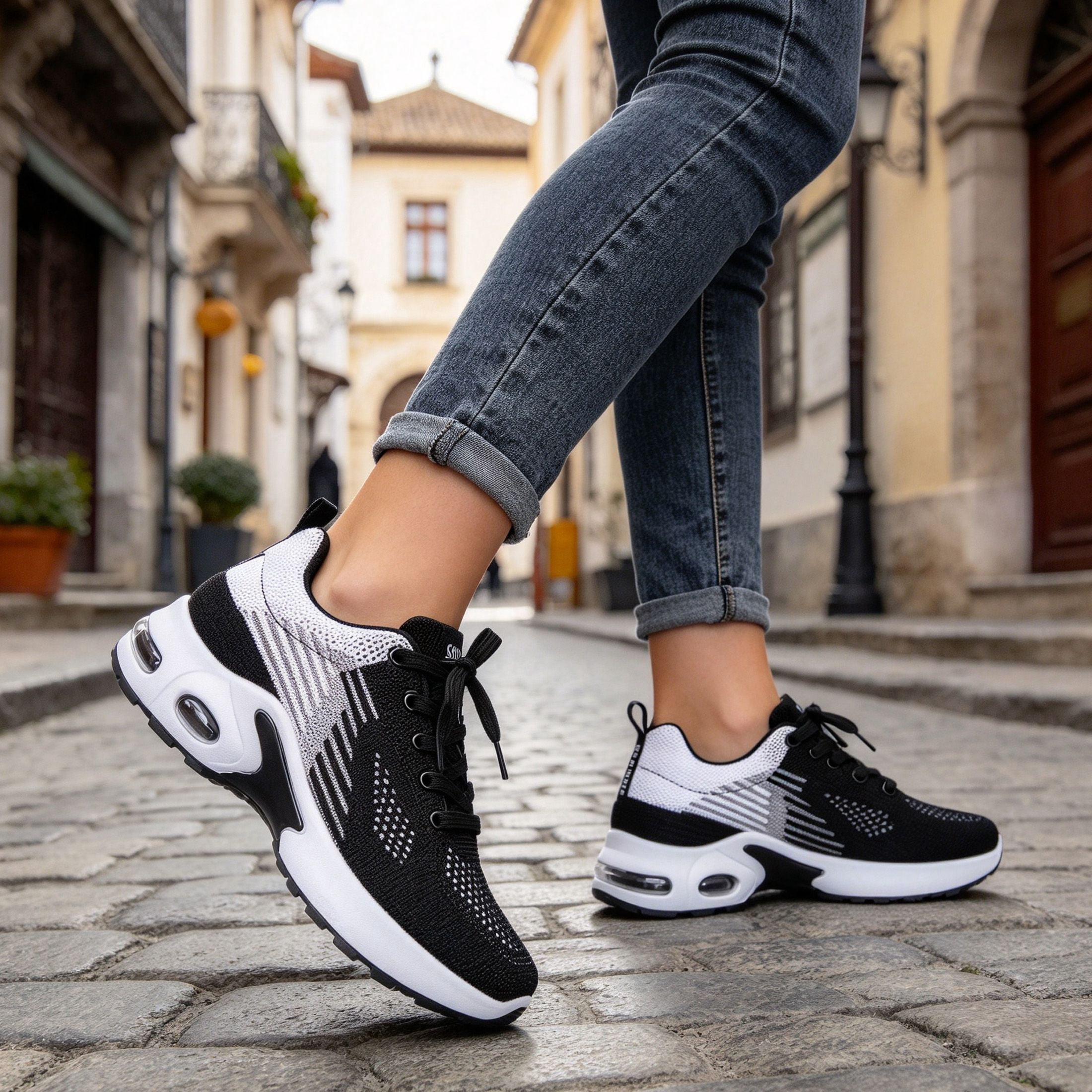 BERANMEY Comfort Sneaker for Women Casual Womens Walking Shoes Lightweight Breathable Mesh Air Cushion Sneakers